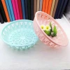 L1142 918 Large round fruit basket, plastic fruit plate, candy plate, home living room, dried fruit plate, daily necessities Specification image